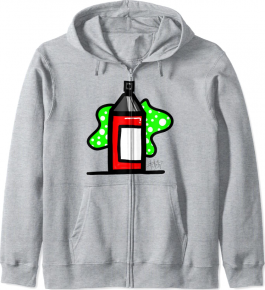 spray hoodie gray